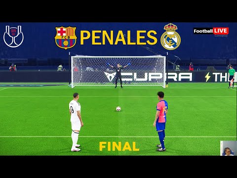 Barcelona vs Real Madrid - PENALES Copa Del Rey 2025 Final | Mbappe vs Yamal | PES