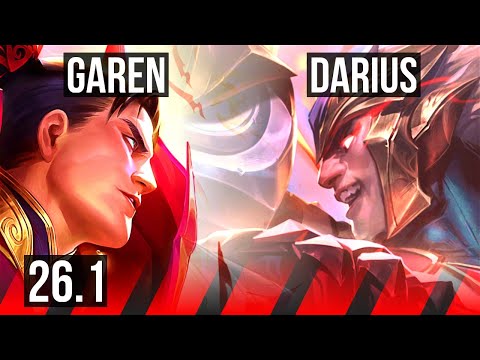 GAREN vs DARIUS (TOP) | 6k gold comeback | EUW Master | 26.1