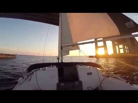 Sailing St Johns River, Buckman Bridge Jacksonville Florida