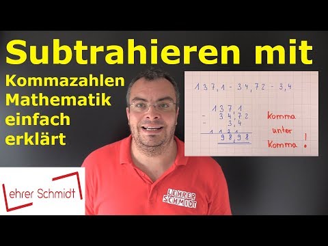 Subtracting with decimal numbers | Mathematics - explained simply | Lehrerschmidt