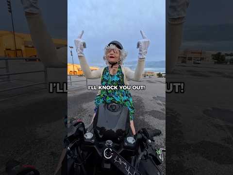 This mom CRASHED OUT on me 😭 #biker