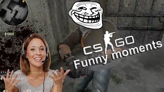 COUNTER STRIKE GLOBAL OFFENSIVE | Funny moments | Carried by Gamer Girls 2 (not again)
