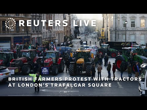 LIVE: British farmers protest with tractors at London’s Trafalgar Square