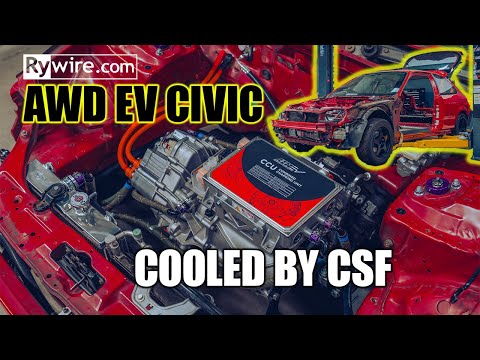 Rywire EV Honda Civic SEMA 2024 builds cooled by CSF