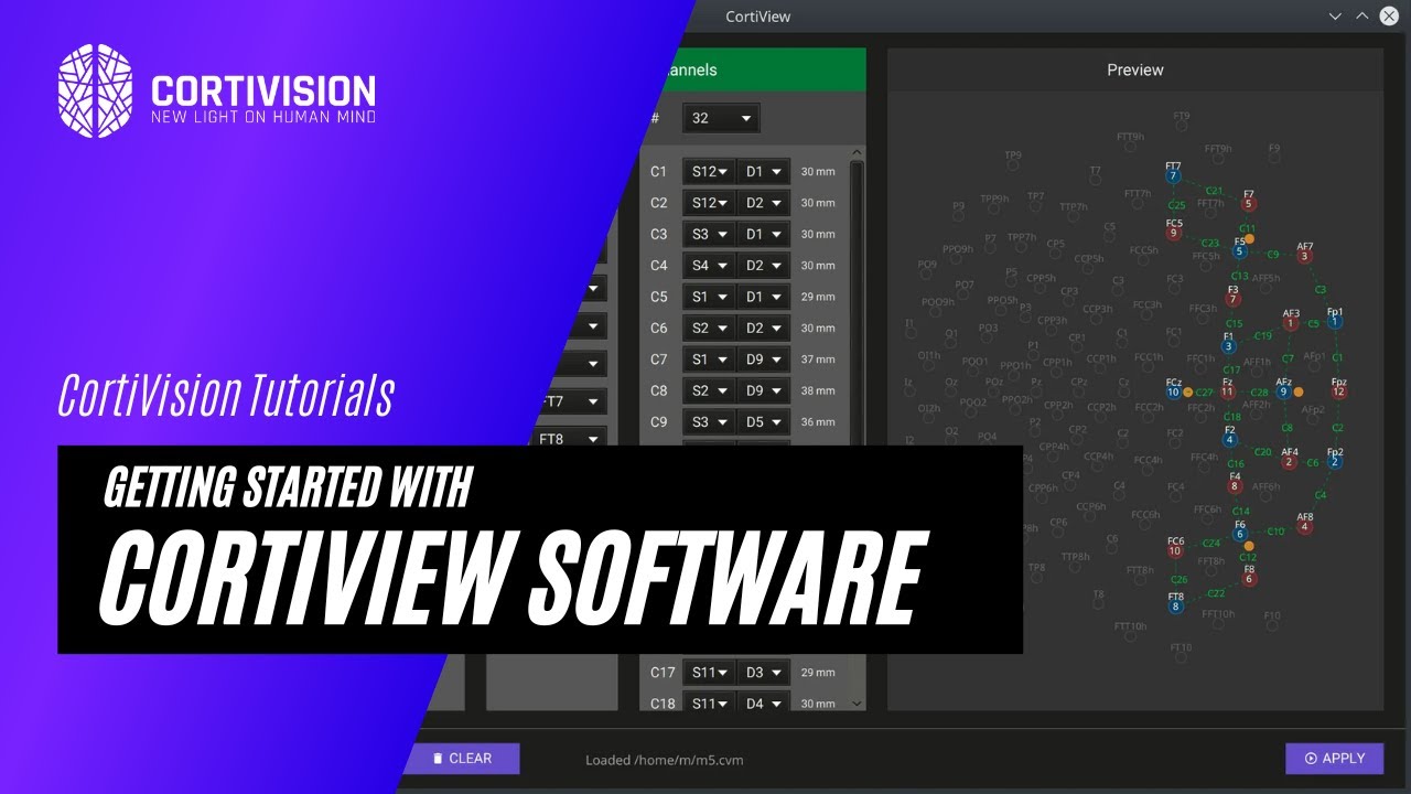 CortiVision fNIRS Tutorial - Getting started with CortiView software for fNIRS device