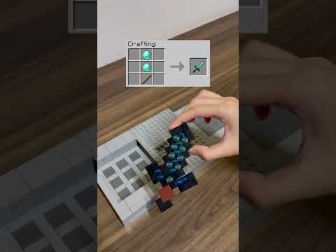 Crafting Minecraft Diamond Sword BUT Lego! #shorts