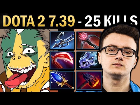 Elder Titan Gameplay Miracle with 25 Kills and 1000 GPM - Dota 7.39