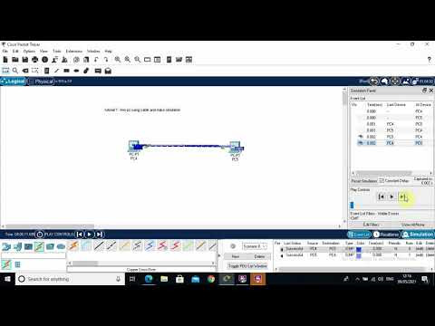 Physical layer Tutorial |Part 2|connect only two PC and graphical simulation in packet tracer