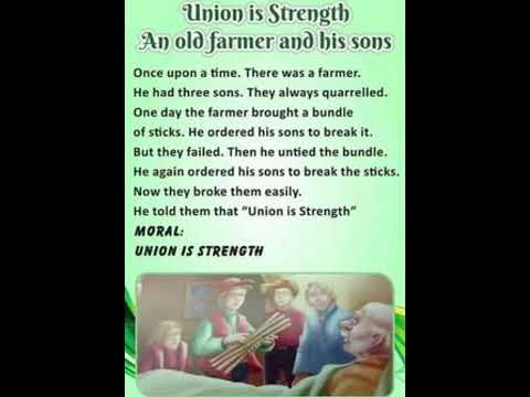 Union is strength an old Farmer and his son || Short story in English