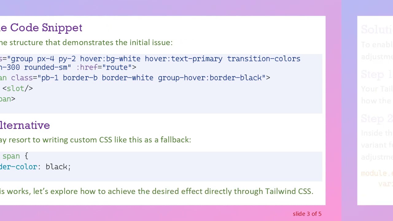 Resolving group-hover Issues with Tailwind CSS: Borders Made Easy