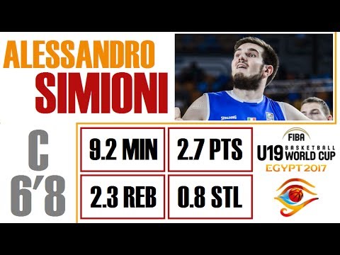 Alessandro Simioni - Highlights - 2017 FIBA U19 World Cup