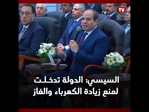 تعليقًا على زيادة الأسعار.. الرئيس السيسي: الدولة تدخلت لمنع زيادة الكهرباء والغاز والسماد