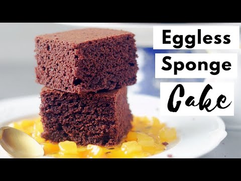 The Best Eggless Chocolate Sponge Cake | Chocolate Hot Milk Cake