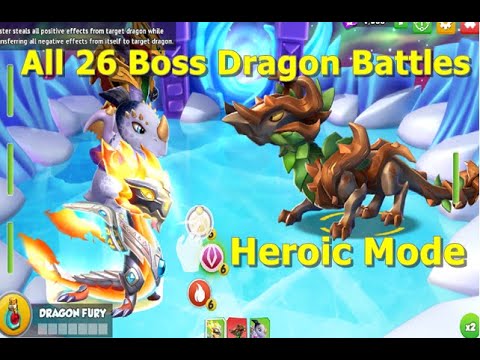 All 26 Boss Dragon Battles with Oyar-Dragon Mania Legends | Heroic Mode  | Dml