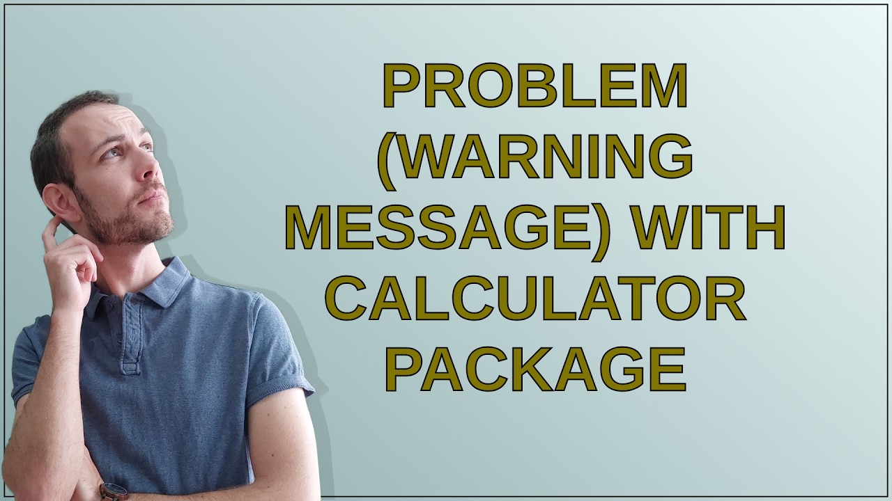Tex: Problem (warning message) with Calculator package