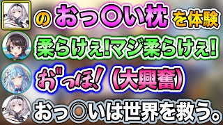 団長の胸枕が良すぎて、とんでもない声を出すラミィwww【ホロライブ切り抜き/雪花ラミィ/大空スバル/白銀ノエル】