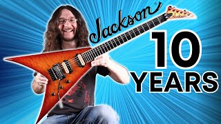 Video thumbnail for 10 YEARS Later - Jackson King V Guitar Review by Mitch Avedon