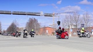 preview picture of video 'Motorcycle parade 2014, Oulu'