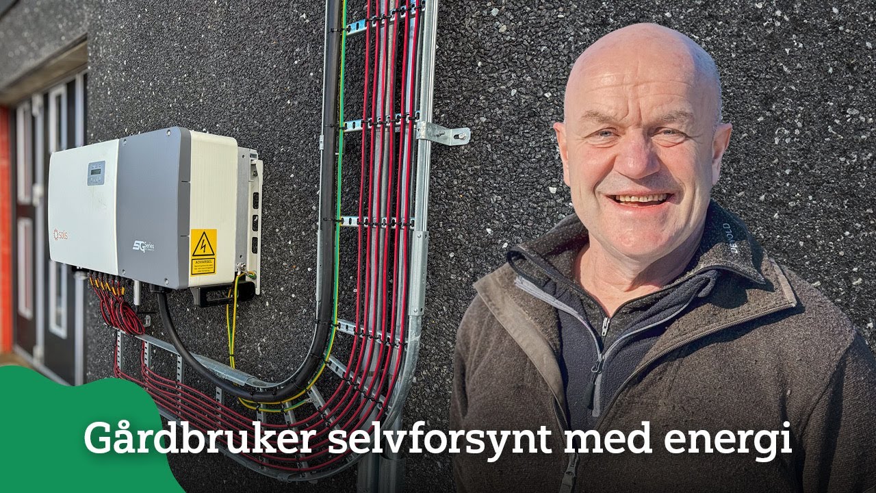 Gårdbruker selvforsynt med energi – solenergi, vedfyring og bergvarme
