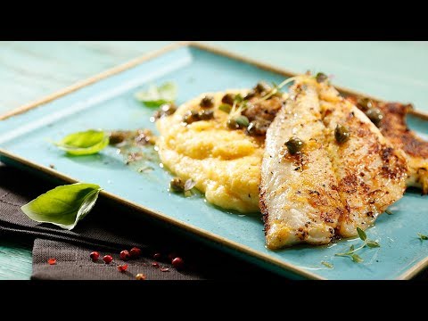 Prženi fileti orade s kaparima, začinskim biljem i palentom