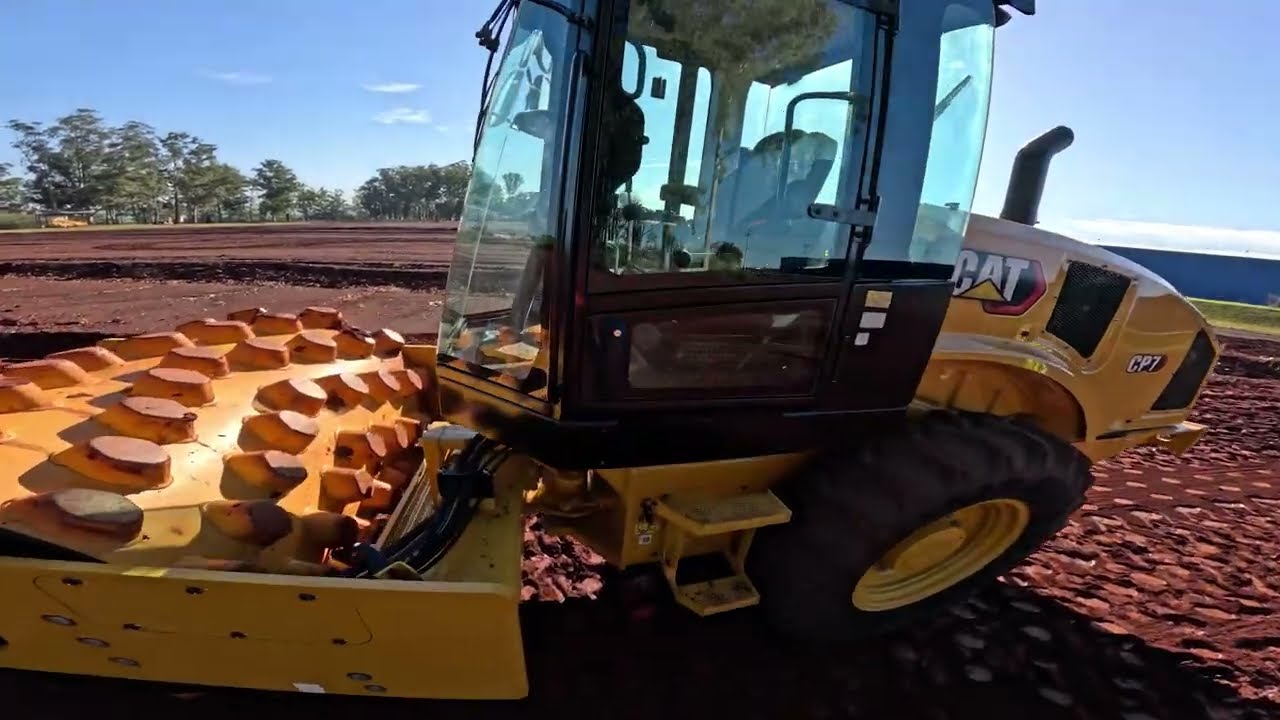 Cat CP7 Padfoot Soil Compactor Operator’s Point-of-View