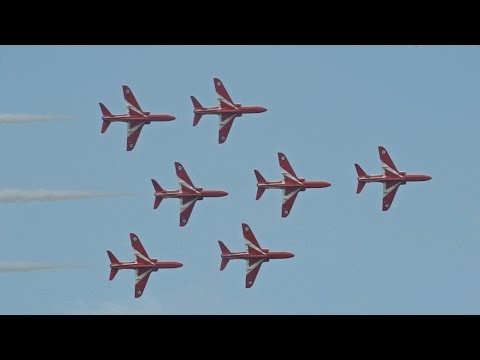The Red Arrows from the Royal Air Force RAF flying Display RIAT 2012 AirShow