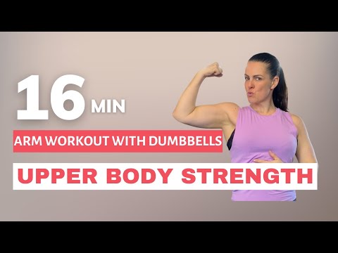 16 Minute Upper Body Dumbbell Workout at Home | Arm Workout with Dumbbells