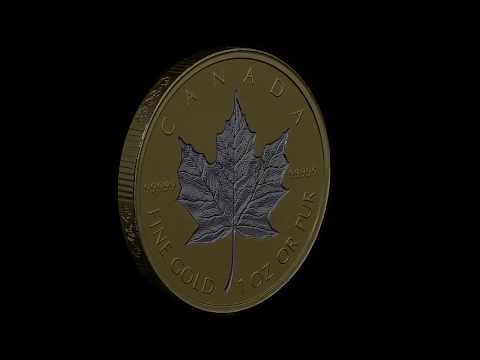 99.999% 1 oz. Pure Gold Coin - 30th Anniversary of the Silver Maple Leaf