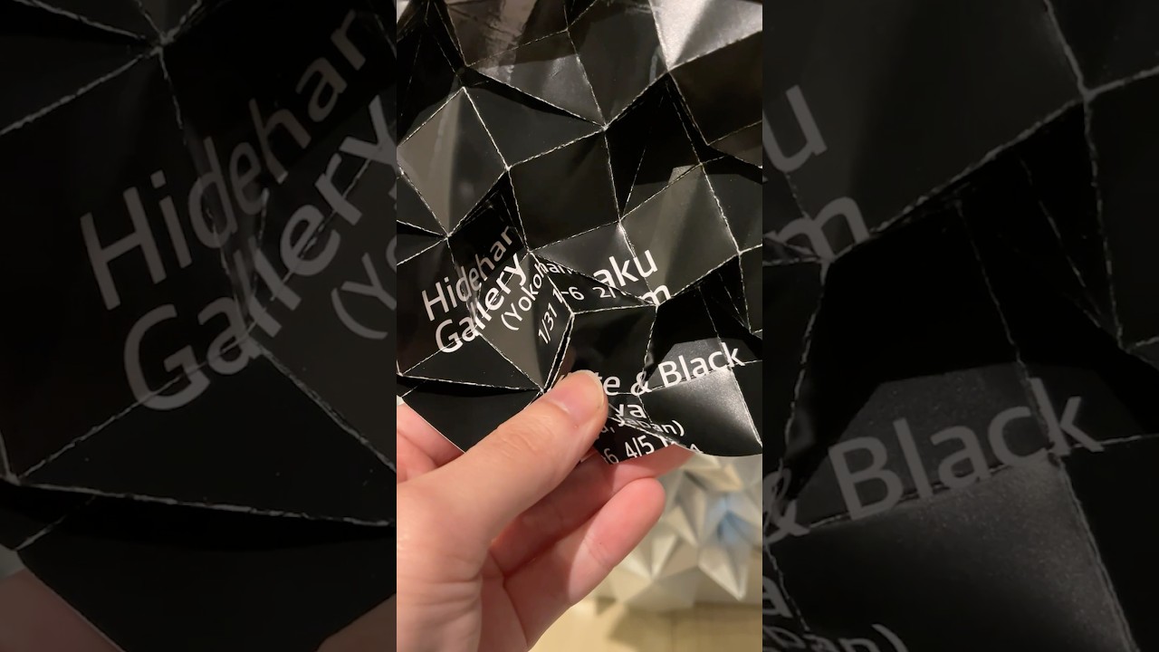 ヒンキーに個展ポスターで折り紙作品作らせてみた！Stone Board (FOLD17-22 Poster)