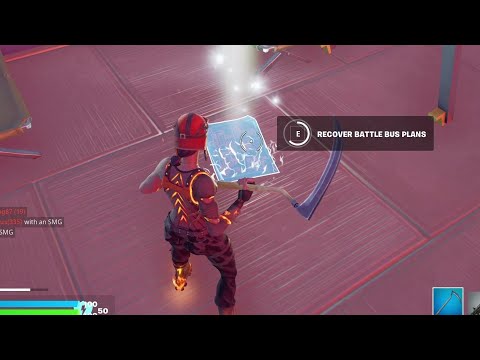 Fortnite Establish Device uplink near condo canyon & Recover the missing battle bus plans