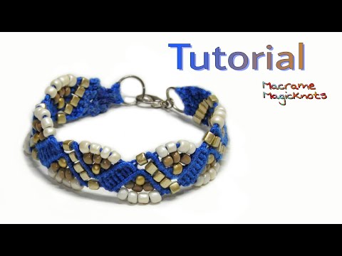 Macrame Bracelet with Beads Tutorial Easy Jewelry Making