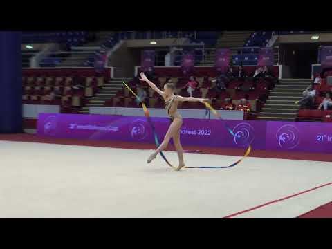 FIG 21st Irina Deleanu Cup 2022 MDA Sliusarenco Daria FGRS Juniors2007 2009 ribbon