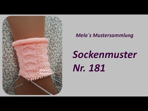 Sockenmuster Nr. 181 - Strickmuster in Runden stricken / Socks knitting pattern