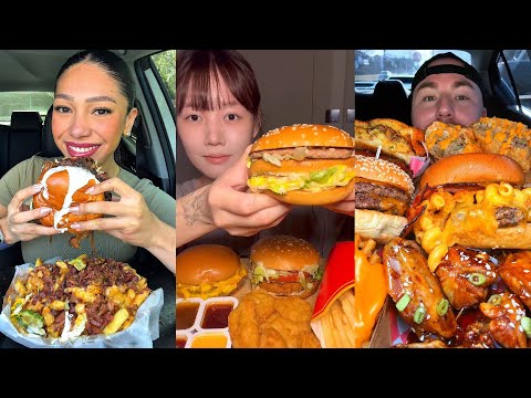 TIKTOK Mukbang Compilation | Duke's, McDonald's, Five Guys, Chipotle, Taco Bell & More!