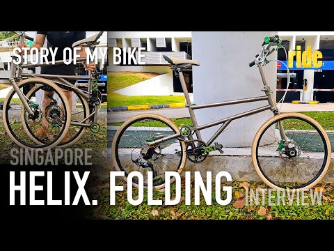 Story of my bike / interview: Gordon and his Helix foldable titanium bike (24-inch wheels) Singapore