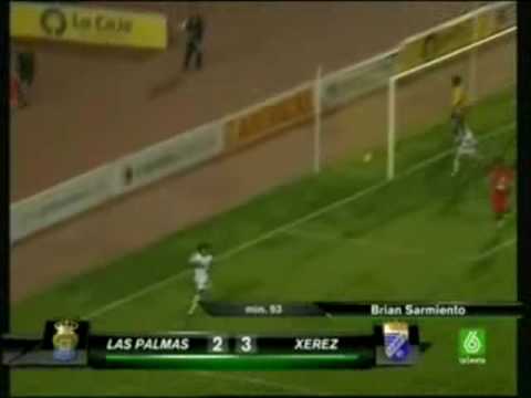 Gol de Sarmiento en Gran Canaria