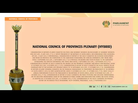 National Council of Provinces Plenary, 27 November 2025