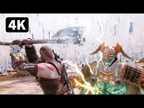 How To Defeat Beigadr The Feared God of War Ragnarok with Leviathan Axe & Shield Only - 4K