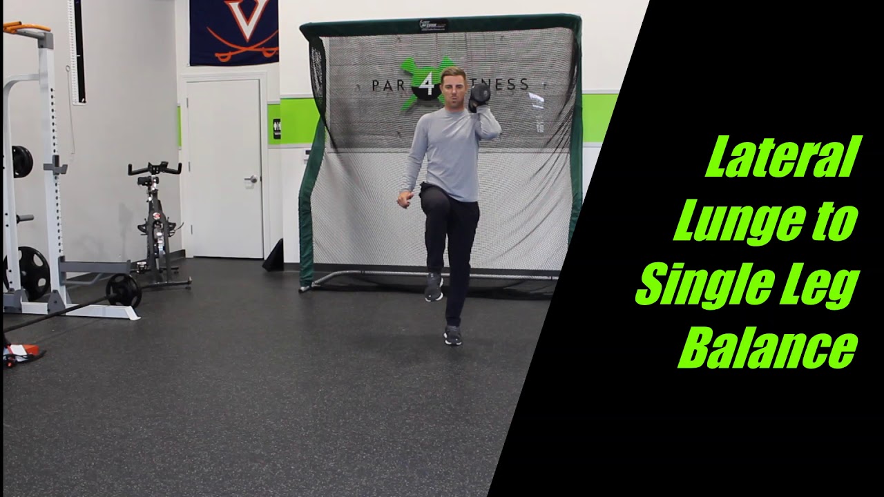 Lateral Lunge to Single Leg Balance - YouTube
