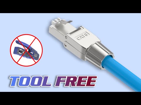 How to install RJ45 Cat6 Tool Free Reusable Connector | VCELINK Cat6 Toolless Network Connector