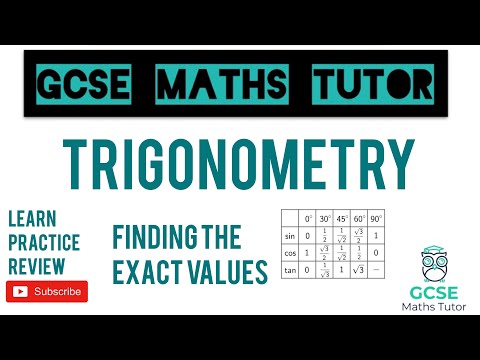 How To Find The Exact Trigonometric Values - Trick for Trigonometry | Sin Cos Tan | GCSE Maths Tutor