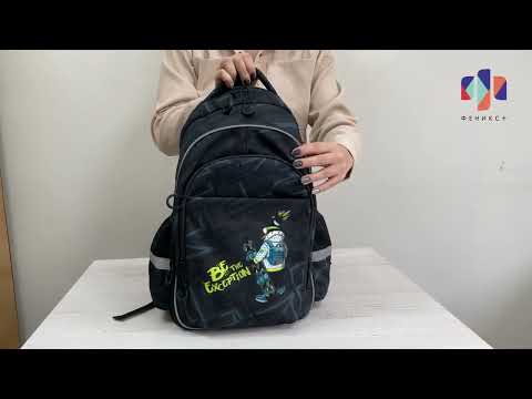 Миниатюра изображения товара Школьный рюкзак Феникс+ Пингвин-сноубордист / 61258