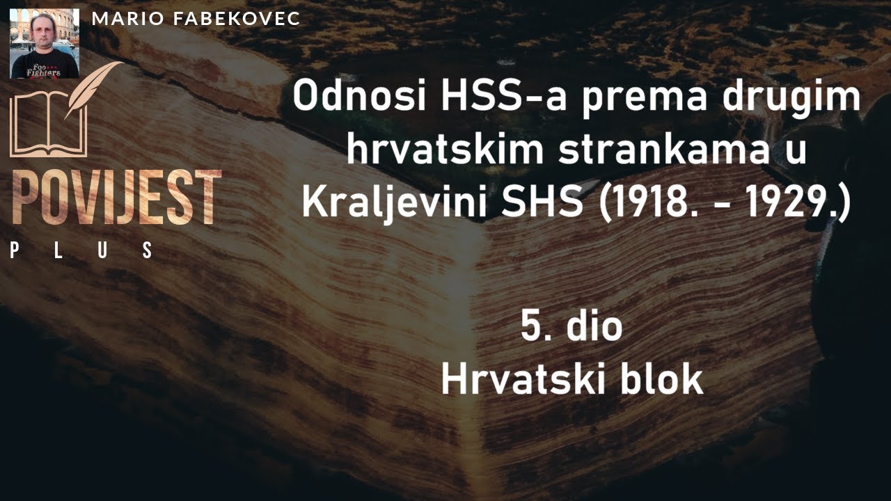 Odnosi HSS-a prema drugim hrvatskim strankama u Kraljevini SHS (1918. - 1929.) 5. dio #povijestplus