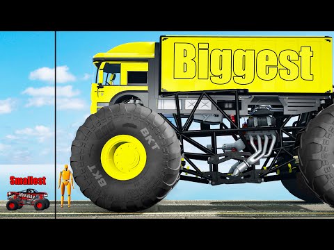 Biggest vs Smallest Monster Truck #9 - Beamng drive