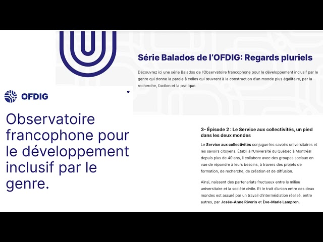 Balado de l&rsquo;OFDIG: «Le Service aux collectivités: un pied dans les deux mondes»
