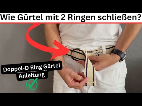 Wie Gürtel mit 2 Ringen schließen? Doppel-D Ring Gürtel Anleitung