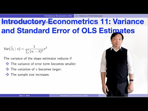 Variance and Standard Error of OLS Estimates | Introductory Econometrics 11