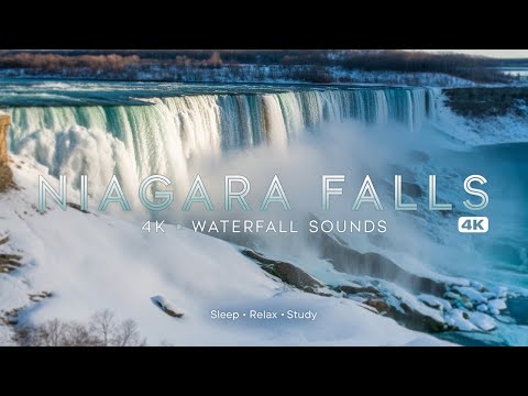 Snowy Niagara Falls in 4K - The Ultimate Scenic Relaxation