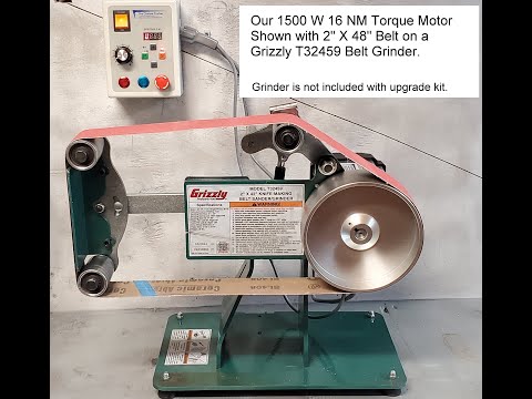 Grizzly T32459 2 X 42 Belt Grinder Motor Upgrade 2 HP Servo Motor Installation Instructions Results