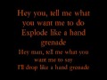 Thousand Foot Krutch Hand Grenade Lyrics